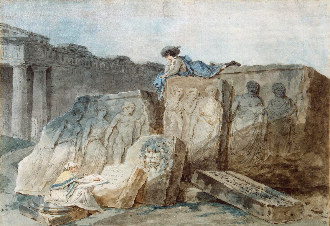 Художник среди древних развалин (1796)
